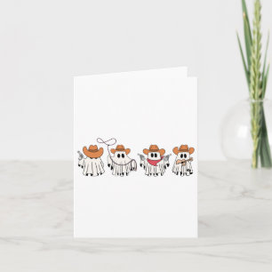 Tarjeta Cowboy Ghost Halloween Ghoul Diseño Cowgirl divert