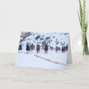 Tarjeta Cowboy Horse Drive   Hideout Ranch Shell, Wyoming