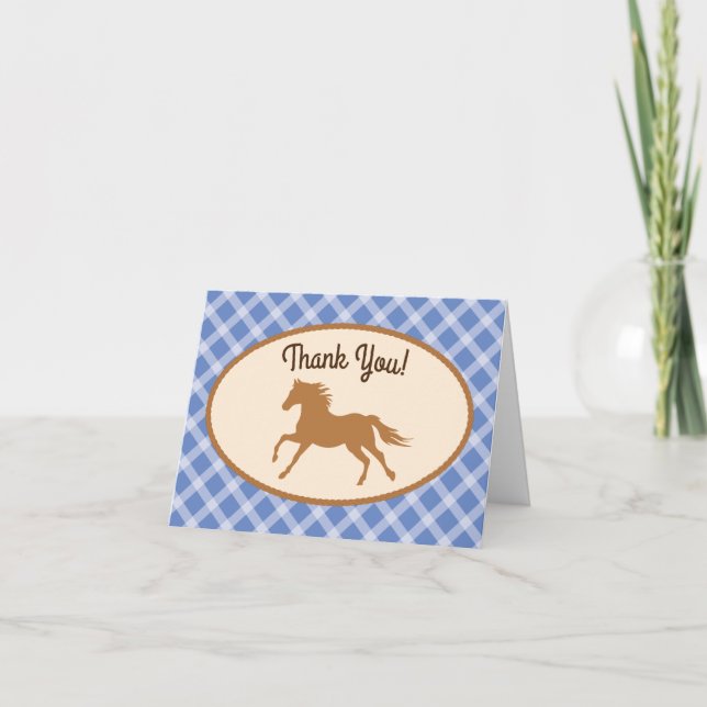 Tarjeta Cowboy Horse Pony Cute Primer Fiesta (Anverso)