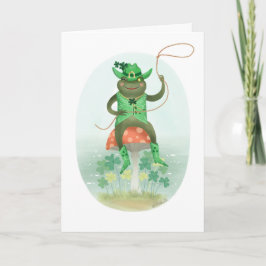 Tarjeta Cowboy Leprechaun Frog St.