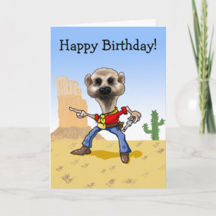 Tarjeta Cowboy Meerkat