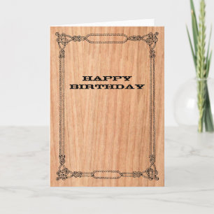 Tarjeta Cowboy Rope Frame Birday