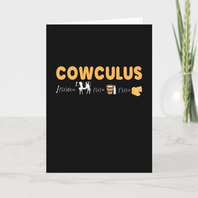 Tarjeta Cowculus Math Physics Vacas Vaca (Anverso)