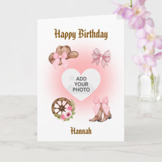 Tarjeta Cowgirl Birthday Card