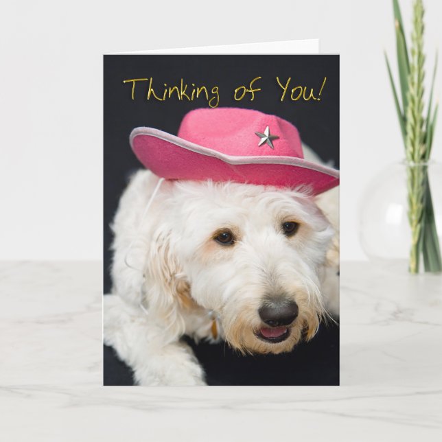 Tarjeta Cowgirl Kati - Pensando en ti - Colección de Kati (Anverso)