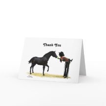 Cowgirl Pinup with Horse Gracias Card
