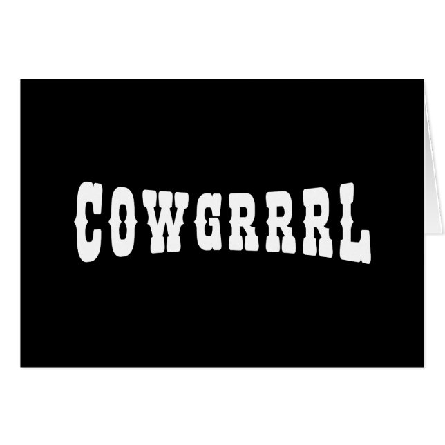 TARJETA COWGRRRL (Anverso (Horizontal))