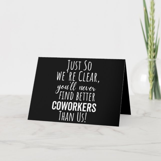 Tarjeta Coworker Goodbye | Coworker Moving | Leaving Gift (Anverso)