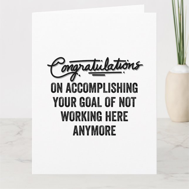 Tarjeta Coworker Goodbye Gift | Salir de Coworker (Anverso)