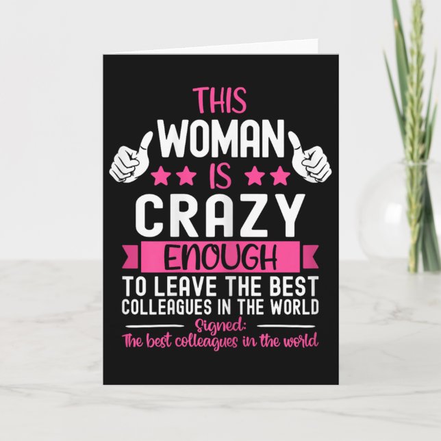 Tarjeta Coworker Leaving Job, Going Away, Coworker Quittin (Anverso)