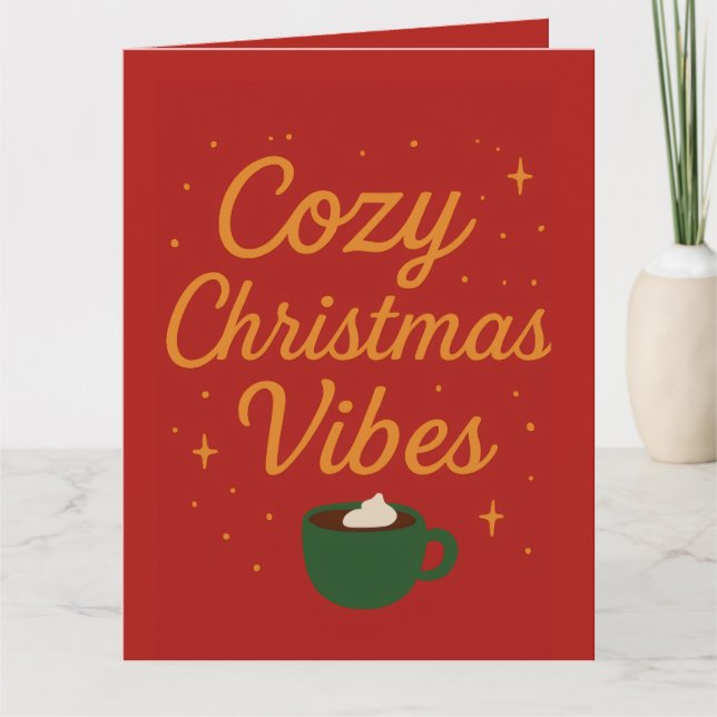 Tarjeta Cozy Christmas Vibes (Anverso)