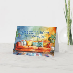 Tarjeta COZY HOME Happy CLOSING Day Real Estate