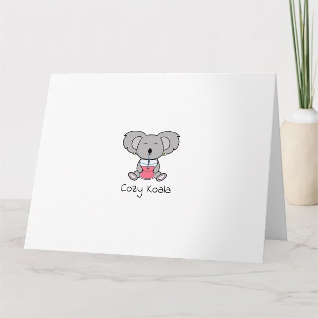Tarjeta Cozy Koala (Anverso)
