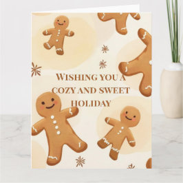 Tarjeta Cozy & Sweet Gingerbread Holiday Greeting Card