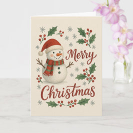 Tarjeta Cozy Winter Village Christmas Card – Warm Holiday 
