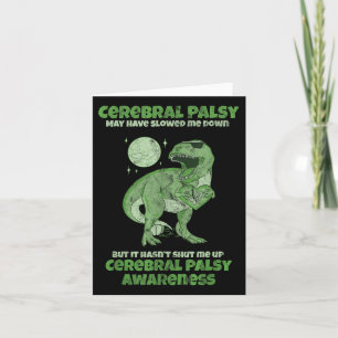 Tarjeta Cp Daños Cerebrales Cute Dinosaurios Niños Parális