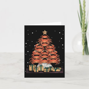 Tarjeta Crab de árbol de navidad de cráter de navidad Top2
