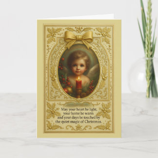 Tarjeta "Cradled in Candlelight: A Christmas Blessing"