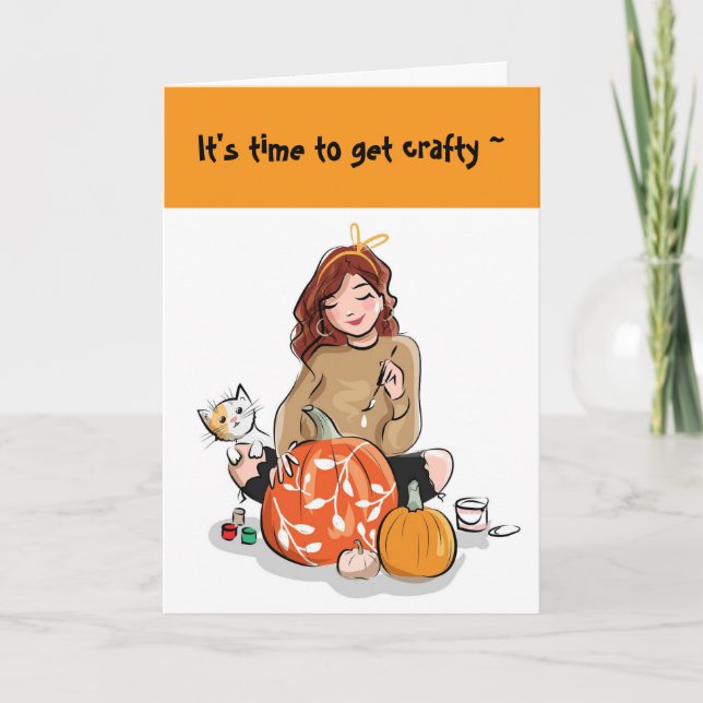 TARJETA CRAFTY LADY HELLO CARDS (Anverso)