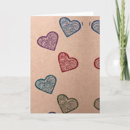 Tarjeta Crafty Love Hearts