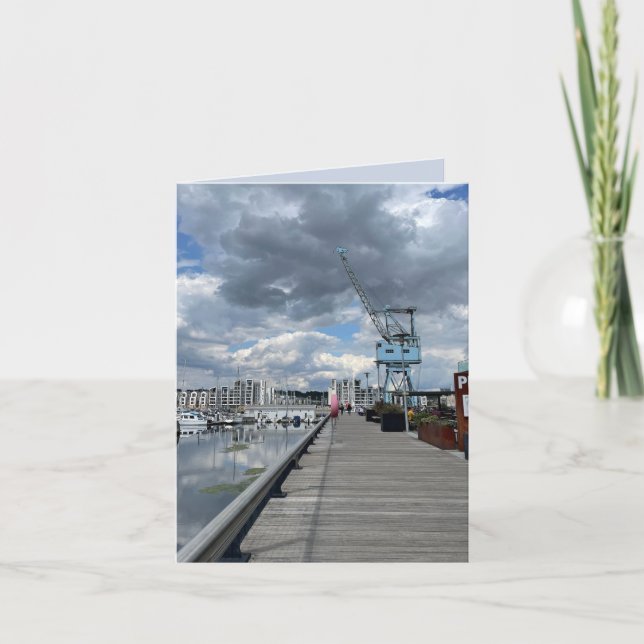 Tarjeta Crana antigua del lado del muelle (Anverso)