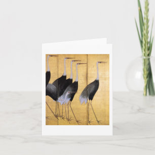 Tarjeta Crane, Bella Artes japonés Ogata Korin