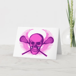 Tarjeta Cráneo de LaCrosse - púrpura