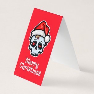 Tarjeta Cráneo de Navidades divertidos, Feliz Navidad