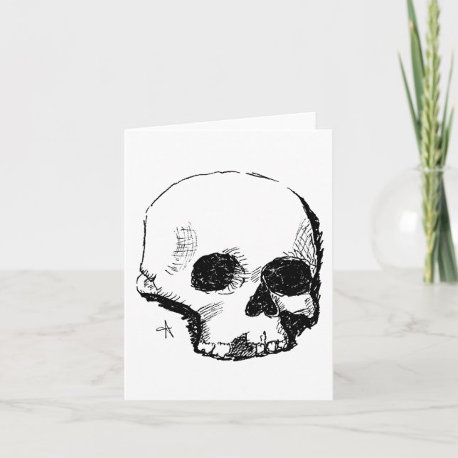 Tarjeta cráneo parlanchín (Anverso)