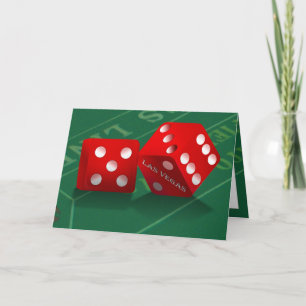 Tarjeta Craps Table con los dados de Las Vegas