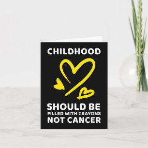 Tarjeta Crayones de sensibilización sobre el cáncer infant