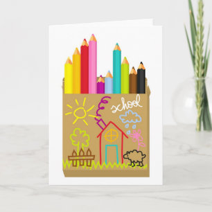 Tarjeta Crayones 'escolares'