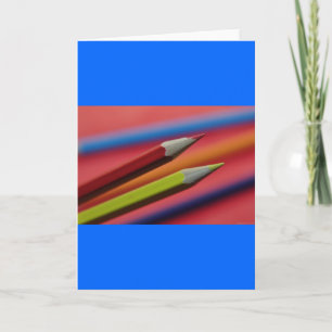 Tarjeta Crayones rojos y amarillos1412 CRAYONES PENCILES C