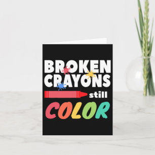 Tarjeta Crayones siguen coloreando la conciencia sobre la