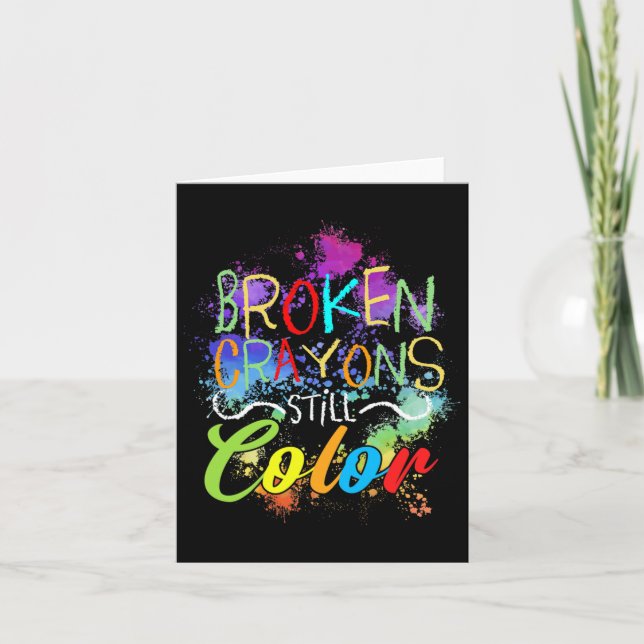 Tarjeta Crayones todavía colorean el auto cuidado del prob (Anverso)