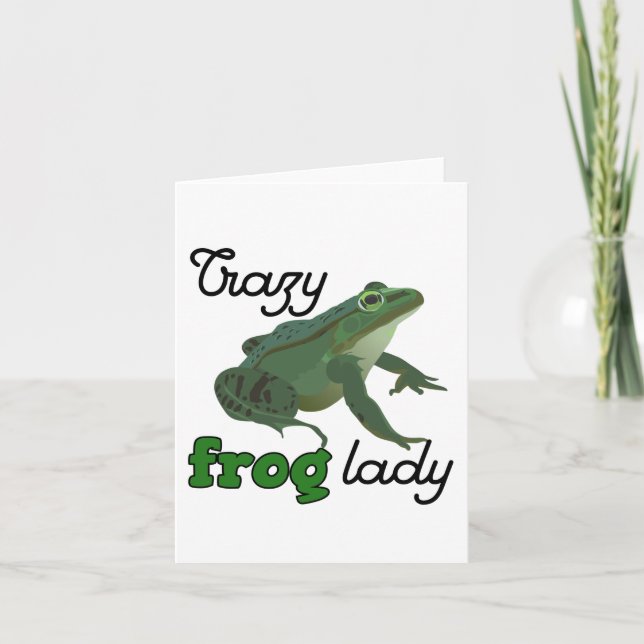 Tarjeta Crazy Frog Lady Frog lover gifts (Anverso)