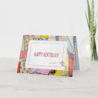 Crazy Patchwork Quilt para cumpleaños