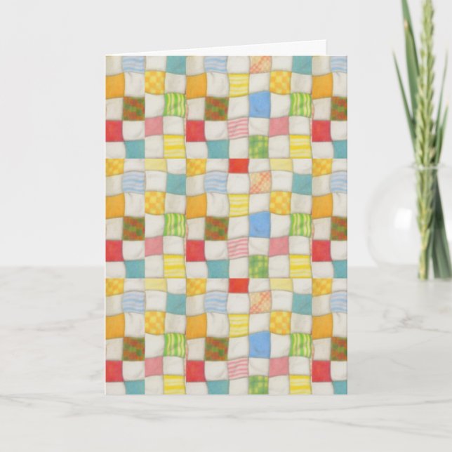 Tarjeta CRAZY QUILT Birday Card (Anverso)
