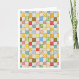 Tarjeta CRAZY QUILT Birday Card / White