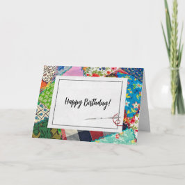 Tarjeta Crazy Quilt Birthday