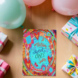 Tarjeta Crazy Sister Birthday Funny Floral Bonito<br><div class="desc">Celebra a tu hermana con estilo con esta moderna y única tarjeta de cumpleaños de Inespiritualidad Floral! Esta carta, que presenta bonitos coloridos tonos festivos y impresionantes obras de arte floral, le dará un toque de elegancia a su día especial. Con sus colores vivos y su hermoso diseño, es la...</div>