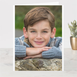 Tarjeta Crea la foto de tu hijo personalizada doble cara
