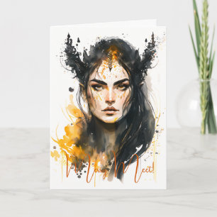 Tarjeta Crea tu propia bruja amarilla