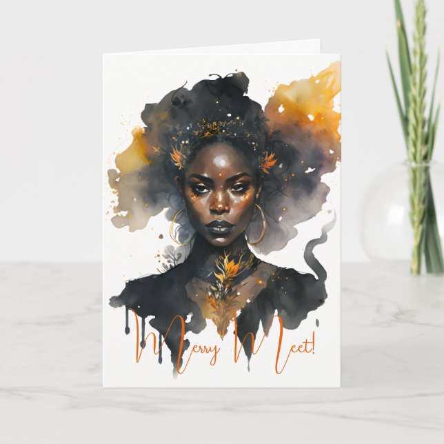 Tarjeta Crea tu propia bruja negra (Anverso)