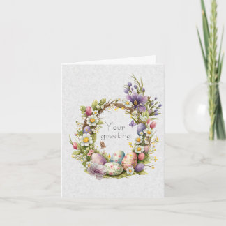 Tarjeta Crea tu propia cesta de huevos y flores silvestres