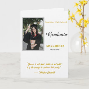 Tarjeta Crea tu propia foto de graduación simple de 5" x 7