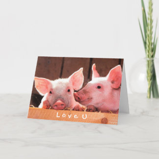 Tarjeta Crea tu propia foto divertida te ama Personalizado