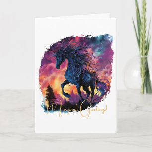 Tarjeta Crea tu propia magia de caballo oscuro pirois