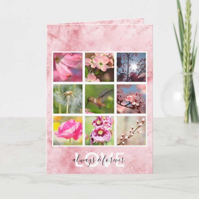 Tarjeta Crea tu propio amor por el Collage de fotos (Anverso)