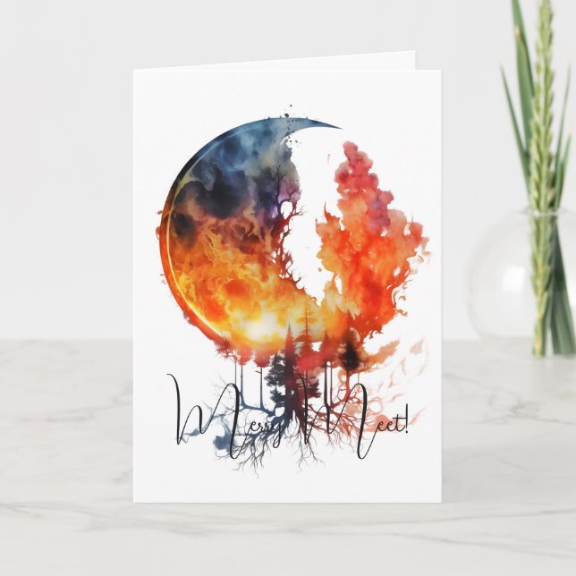 Tarjeta Crea tu propio árbol de luna quemada (Anverso)